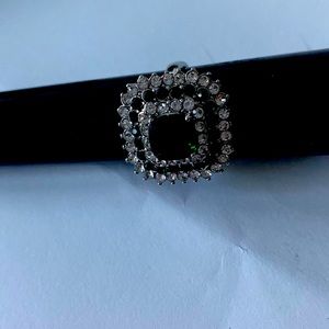 Green emerald sapphire lab stone simulated diamond